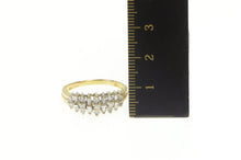 Load image into Gallery viewer, 10K 0.59 Ctw Baguette &amp; Round Diamond Cluster Ring Yellow Gold