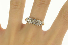 Load image into Gallery viewer, 10K 0.59 Ctw Baguette &amp; Round Diamond Cluster Ring Yellow Gold