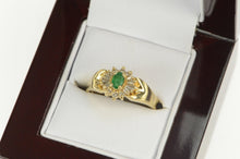 Load image into Gallery viewer, 14K 0.30 Ctw Natural Emerald Diamond Engagement Ring Yellow Gold