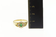 Load image into Gallery viewer, 14K 0.30 Ctw Natural Emerald Diamond Engagement Ring Yellow Gold