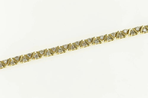 14K 1.71 Ctw Diamond Zig Zag Triangle Link Tennis Bracelet 7