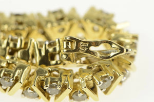 14K 1.71 Ctw Diamond Zig Zag Triangle Link Tennis Bracelet 7" Yellow Gold