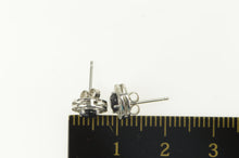 Load image into Gallery viewer, 10K Sapphire Diamond Accent Halo Stud Earrings White Gold