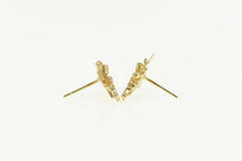 Load image into Gallery viewer, 10K Black Hills Leaf Cluster Angle Stud Earrings Yellow Gold