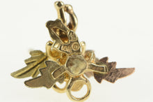 Load image into Gallery viewer, 10K Black Hills Leaf Cluster Angle Stud Earrings Yellow Gold