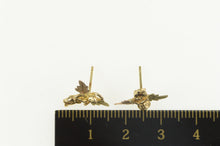 Load image into Gallery viewer, 10K Black Hills Leaf Cluster Angle Stud Earrings Yellow Gold