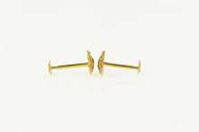 Load image into Gallery viewer, 18K Textured Heart Love Symbol Screw Back Stud Earrings Yellow Gold