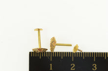 Load image into Gallery viewer, 18K Textured Heart Love Symbol Screw Back Stud Earrings Yellow Gold