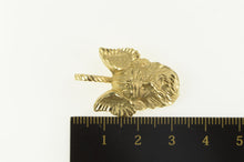 Load image into Gallery viewer, 14K Diamond Cut Viking Winged Helmet Norse Pendant Yellow Gold