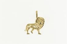 Load image into Gallery viewer, 14K Diamond Cut Lion Big Cat African Animal Pendant Yellow Gold