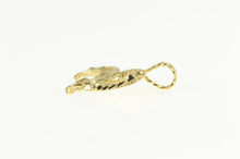 Load image into Gallery viewer, 14K Diamond Cut Lion Big Cat African Animal Pendant Yellow Gold