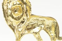 Load image into Gallery viewer, 14K Diamond Cut Lion Big Cat African Animal Pendant Yellow Gold