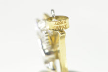 Load image into Gallery viewer, 14K Two Tone Cherub M Letter Monogram Initial Pendant Yellow Gold