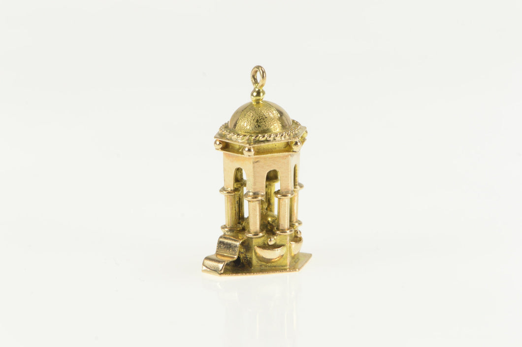 18K Ornate Turkish Ottoman Drinking Fountain Charm/Pendant Yellow Gold