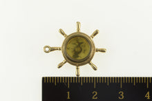 Load image into Gallery viewer, 14K 3D Articulated Compass Ship Wheel Nautical Charm/Pendant Yellow Gold