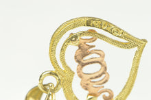 Load image into Gallery viewer, 14K Two Tone Mom Heart Love Symbol Mother Charm/Pendant Yellow Gold