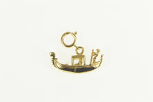 Load image into Gallery viewer, 14K 3D Gondola Venice Italy Canal Boat Travel Charm/Pendant Yellow Gold