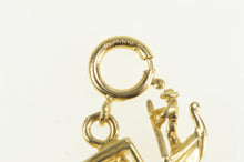 Load image into Gallery viewer, 14K 3D Gondola Venice Italy Canal Boat Travel Charm/Pendant Yellow Gold