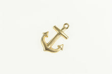 Load image into Gallery viewer, 14K 3D Anchor Hope Symbol Nautical Sailing Charm/Pendant Yellow Gold