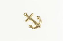 Load image into Gallery viewer, 14K 3D Anchor Hope Symbol Nautical Sailing Charm/Pendant Yellow Gold
