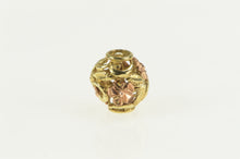 Load image into Gallery viewer, 14K Two Tone Rose Flower Vine Pattern Slide Charm/Pendant Yellow Gold