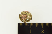 Load image into Gallery viewer, 14K Two Tone Rose Flower Vine Pattern Slide Charm/Pendant Yellow Gold