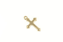Load image into Gallery viewer, 14K Puffy Classic Cross Christian Faith Symbol Charm/Pendant Yellow Gold