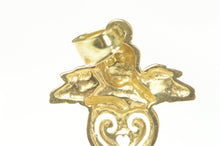 Load image into Gallery viewer, 10K Heart Cherub Baby Guardian Angel Charm/Pendant Yellow Gold
