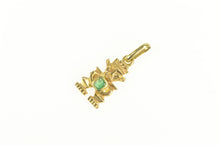 Load image into Gallery viewer, 18K Emerald Peruvian Peru Traditional Figure Charm/Pendant Yellow Gold