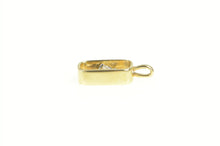 Load image into Gallery viewer, 14K Retro Diamond Squared Statement Pendant Yellow Gold