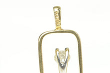 Load image into Gallery viewer, 14K Retro Diamond Squared Statement Pendant Yellow Gold