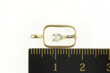 Load image into Gallery viewer, 14K Retro Diamond Squared Statement Pendant Yellow Gold