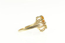 Load image into Gallery viewer, 10K Retro Citrine Lime Quartz Fanned Statement Ring Yellow Gold