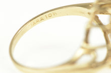 Load image into Gallery viewer, 10K Retro Citrine Lime Quartz Fanned Statement Ring Yellow Gold