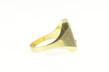 Load image into Gallery viewer, 14K 1960&#39;s Black Onyx Diamond Inlay Squared Ring Yellow Gold