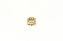 Load image into Gallery viewer, 14K Pandora Quilt Pattern Retired Designer Spacer Charm/Pendant Yellow Gold