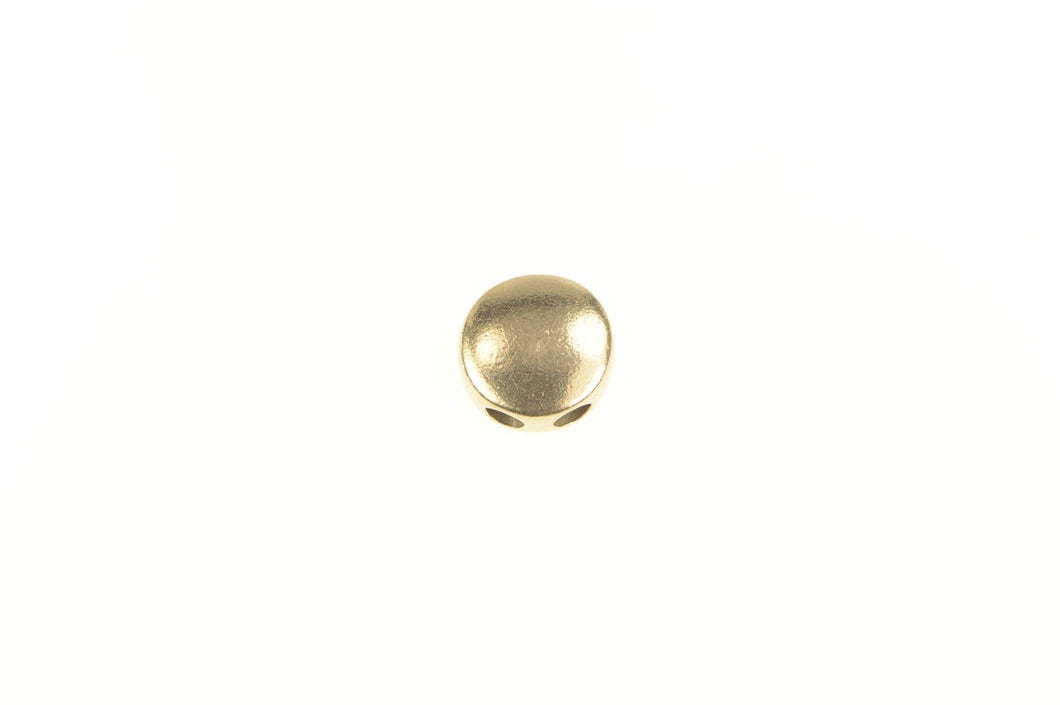 14K Victorian Round Simple Circle Slide Charm/Pendant Yellow Gold