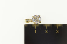 Load image into Gallery viewer, 14K Diamond Tanzanite Round Cluster Statement Pendant Yellow Gold
