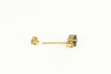 Load image into Gallery viewer, 14K Oval Sapphire Diamond Accent Single Earring Yellow Gold