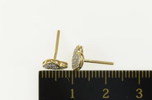 Load image into Gallery viewer, 10K Pave Diamond Heart Love Symbol Stud Earrings Yellow Gold