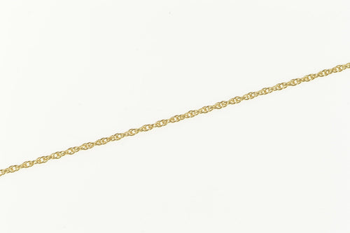 14K 1.1mm Twist Rolling Rope Woven Link Chain Necklace 16