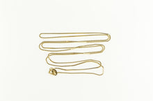 Load image into Gallery viewer, 14K 0.7mm Box Link Square Classic Chain Necklace 24&quot; Yellow Gold