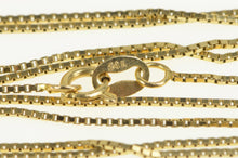 Load image into Gallery viewer, 14K 0.7mm Box Link Square Classic Chain Necklace 24&quot; Yellow Gold