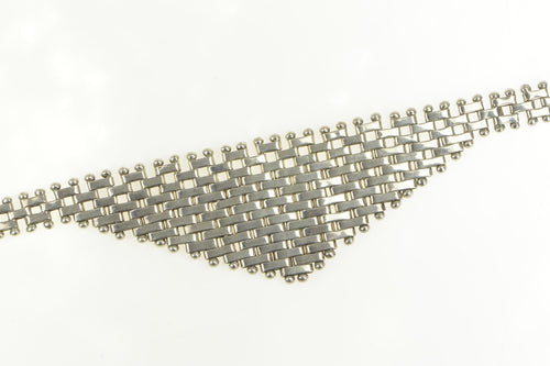 Sterling Silver Bar Link Graduated Collar Bib Statement Necklace 17