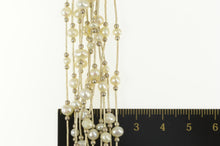 Load image into Gallery viewer, Sterling Silver Pearl Liquid Silver Layered Fringe Statement Necklace 16&quot;