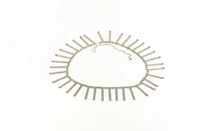 Load image into Gallery viewer, Sterling Silver Crawford Syn. Ruby Bar Fringe Collar Necklace 17&quot;