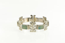 Load image into Gallery viewer, Sterling Silver Bloodstone Ornate Taxco Miguel Melendez Bracelet 7.25&quot;