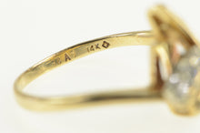 Load image into Gallery viewer, 14K Diamond Abstract Geometric Retro Statement Ring Yellow Gold