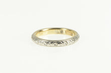 Load image into Gallery viewer, 14K 2.8mm Art Deco Orange Blossom Wedding Band Ring White Gold