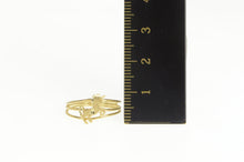 Load image into Gallery viewer, 14K Diamond Unicorn Symbol Tiered Graduated Band Ring Yellow Gold